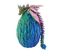 Lexsyn Œuf 3D avec Un Dragon imprimé en 3D avec œuf | Dragon en articulé dans l'œuf - Jouet, Figurines à Collectionner, Jouets de Bureau pour et Adultes, décoration de la Maison