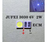LEXTAR JUFEI AOT-Rétroéclairage LED haute puissance,100 pièces,double puce,1W,3030 W,2W,3V-1.5 V,6V,9V,blanc froid,PT30A66,TV,3.6 - Type JUFEI 3030 6V 2W EMC