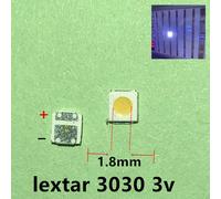 LEXTAR JUFEI AOT-Rétroéclairage LED haute puissance,100 pièces,double puces,1W,3030 W,2W,3V-1.5 V,6V,3.6,PT30A66,TV blanc froid - Type 3030 1.8MM 3V