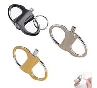 LexTex Briquet Porte Clés, Allumettes étanches, Kit D'allumage d'urgence Portable for L'alpinisme, Kit D'allumage de Feu en Pierre et Acier for Camping, Voiture et Maison(Black+Gold+Silver)