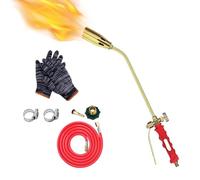 LexTex Nouveau Kit De Désherbage Au Chalumeau Au Propane, Chalumeau Portable Au Propane à Allumage Automatique avec Options De Buses 30/35, Puissant Désherbant à Flamme(Double Switch,30 Type)