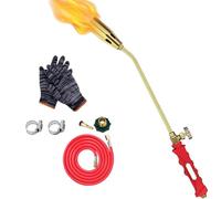LexTex Nouveau Kit De Désherbage Au Chalumeau Au Propane, Chalumeau Portable Au Propane à Allumage Automatique avec Options De Buses 30/35, Puissant Désherbant à Flamme(Single Switch,30 Type)
