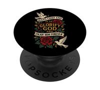 L'extrémité Principale de l'homme est de glorifier Dieu et de Le Profiter pour Toujours PopSockets PopGrip Adhésif
