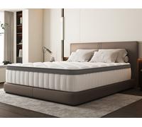 Lexzurn Matelas à Ressorts Ensachés 7 Zones 140x190 cm, Épaisseur 25 cm, avec Drap-housse, pour Enfants et Adultes
