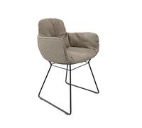 Leya chaise accoudoir haute Tissu Safire Freifrau Manufaktur - FREIFRAU LEYA