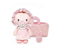 LeyaDoll Coffret Poupée Bébé Souple - Premier Ensemble d’Accessoires pour Poupée, Peluche Douce à Câliner, Poupée Mini Rose pour Filles (9'') Playset-Daisy Baby