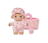LeyaDoll Coffret Poupée Bébé Souple - Premier Ensemble d’Accessoires pour Poupée, Peluche Douce à Câliner, Poupée Mini Rose pour Filles (9'')-Playset Pudding Baby-Tanned