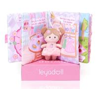 LeyaDoll Livre en Tissu interactif sensoriel, Livre d'activité éducatif Silencieux pour Les bébés, Jouet de Voyage pour Les garçons et Filles de 1 à 3 Ans (Une journée très spéciale)