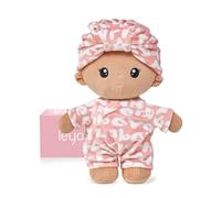 LeyaDoll Peluche 23cm,Jouet bébé 1-3 Ans,Doudou Doux à câliner et mordiller,Poupée sécurisée dès la Naissance,Cadeau de Naissance pour Fille -Pudding Baby-Tanned