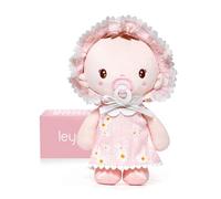 LeyaDoll Peluche 23cm,Jouet bébé 1-3 Ans,Doudou Doux à câliner et mordiller,Poupée sécurisée dès la Naissance,Cadeau de Naissance pour Fille -Daisy Baby