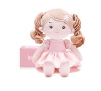 LeyaDoll Peluche 30cm,Jouet bébé 1-3 Ans,Doudou Doux à câliner et mordiller,Poupée sécurisée dès la Naissance,Cadeau de Naissance pour Fille -Princess-Starlet Pink