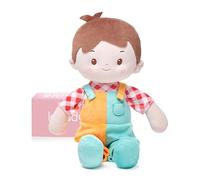 LeyaDoll Peluche 30cm,Jouet bébé 1-3 Ans,Doudou Doux à câliner et mordiller,Poupée sécurisée dès la Naissance,Cadeau de Naissance pour Fille - Daydream Overalls Boy