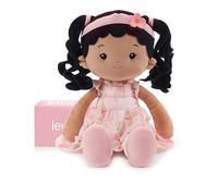 LeyaDoll Peluche 40cm,Jouet bébé 1-3 Ans,Doudou Doux à câliner et mordiller,Poupée sécurisée dès la Naissance,Cadeau de Naissance pour Fille -Princess-Petal