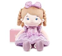 LeyaDoll Peluche 40cm,Jouet bébé 1-3 Ans,Doudou Doux à câliner et mordiller,Poupée sécurisée dès la Naissance,Cadeau de Naissance pour Fille -Princess Aurora