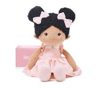 LeyaDoll Peluche 40cm,Jouet bébé 1-3 Ans,Doudou Doux à câliner et mordiller,Poupée sécurisée dès la Naissance,Cadeau de Naissance pour Fille - Sweet Heart Girl-Tanned
