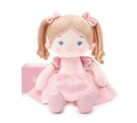 LeyaDoll Peluche 40cm,Jouet bébé 1-3 Ans,Doudou Doux à câliner et mordiller,Poupée sécurisée dès la Naissance,Cadeau de Naissance pour Fille -Princess Coral
