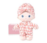 LeyaDoll Poupée Bébé Peluche 23 cm,Ma Première Poupée Douce pour Bébé dès la Naissance,Jouet Enfant 1-3 Ans, Cadeau de Naissance pour Fille-Pudding Baby-Light