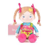 LeyaDoll Poupée douce (40,6 cm) - Jouet sensoriel pour bébés à partir de 1 an - Cadeau d'entrée à l'école & de baptême pour filles - Jouet Montessori 1-3 ans - Sweetheart Girl