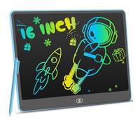 LEYAOYAO Tablette Dessin Enfant de 16 Pouces, Ardoise Magique Coloré, Tablettes d'écriture LCD, Cadeaux d'anniversaire et de Noël Jouets pour Filles et Garçons de 3 à 8 ans (Bleu)
