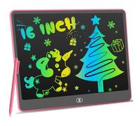 LEYAOYAO Tablette Dessin Enfant de 16 Pouces, Ardoise Magique Coloré, Tablettes d'écriture LCD, Cadeaux d'anniversaire et de Noël Jouets pour Filles et Garçons de 3 à 8 ans (Rose)