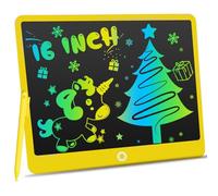 LEYAOYAO Tablette Dessin Enfant de 16 Pouces, Ardoise Magique Coloré, Tablettes d'écriture LCD, Cadeaux d'anniversaire et de Noël Jouets pour Filles et Garçons de 3 à 8 ans (Jaune)