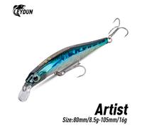 LEYDUN artiste FR Silence coulant méné leurres de pêche 80mm 105mm Jerkbaits bonne Action Wobblers haute qualité appâts durs bar de mer ART-01