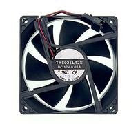LEYEYDOJX Ventilateur de refroidissement silencieux compatible avec Tianxuan TX8025L12S Ventilateur d'alimentation de réfrigérateur DC 12 V 0,08 A 8 cm 8025 0,96 W 2 fils 2 800 tr/min