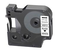 Leyf 1 ruban d'étiquette, compatible avec Dymo D1 45013 S0720530, 12 mm x 7 mm, pour Dymo LabelManager 160 280 210D 360D 420P 500TS Labelpoint 250 150 450 Duo étanche, noir sur blanc