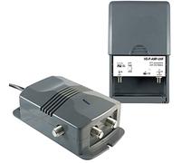 LEYF Amplificateur + Alimentation 2 Sorties TV pour antenne terrestre TNT/préamplificateur HDTV Ampli pour TNT HD Signal/Gain réglable 15-38 dB