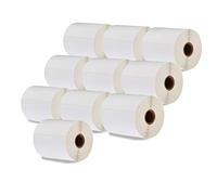LEYF Étiquette d'expédition 100mm x 150mm -Noyau de 1 Pouces- 10 rouleaux de pack d'étiquettes x370 pièces par rouleau= 3700 étiquettes, autocollantes,compatibles avec les imprimante, compatible Zebra