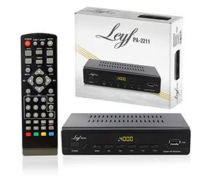 LEYF PA-2211 Décodeur TNT - Full HD 1080p - Chaînes gratuites - DVB-T2 - Tuner TNT - Décodeur TV (HDTV,SCART,USB) HD pour TV