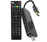 LEYF Récepteur satellite DVB-S2 Full HD 1080p HDMI TV Stick récepteur satellite caché derrière la TV Affichage numérique H265 HEVC Main 10 bits Télécommande universelle 2 en 1 USB