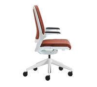 LEYFORM chaise de bureau à roulettes ASTRA W avec dossier recouvert (Cat. D - Aluminium, polypropylène et tissu)