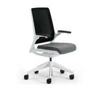 LEYFORM chaise de bureau à roulettes ASTRA W avec dossier résille noir (Cat. F - Aluminium, polypropylène et tissu)
