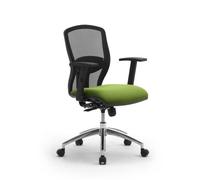 LEYFORM fauteuil de bureau SPRINT RE avec accoudoirs réglables en hauteur, base en aluminium poli et pièces en plastique noir (Cat. D et résille [...]