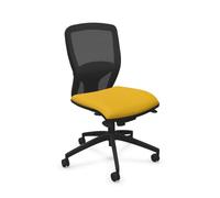 LEYFORM fauteuil de bureau SPRINT RE sans accoudoirs avec la base noire (Cat. E et résille - Nylon et tissu)