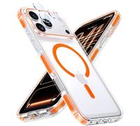 LeYi Coque magnétique pour iPhone 17 Pro Max, transparente compatible avec MagSafe, protecteur d'appareil photo intégré, 4,6 m, testé contre les chutes, anti-jaunissement, coque rigide transparente