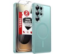 LeYi Coque Magnétique pour Samsung S25 Ultra, avec 2 Verre Trempé, Menthe