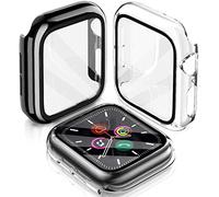 LeYi Coque pour Apple Watch 40mm Series 6/SE/5/4, [2 Pièces] Protection Écran Verre Trempé Couverture Complète Case de Protection en PC Bumper Ultra Mince Etui pour iWatch Série 6/SE/5/4 40mm