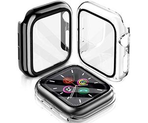 LeYi Coque pour Apple Watch 40mm Series 6/SE/5/4, [2 Pièces] Protection Écran Verre Trempé Couverture Complète Case de Protection en PC Bumper Ultra Mince Etui pour iWatch Série 6/SE/5/4 40mm