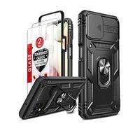 LeYi Coque pour Samsung Galaxy A12/M12 avec 2 Verre Trempé, 360 Full Body Protection de la Caméra en PC Dur Anti-Chut Renforcée Armor Heavy Duty Antichoc Bumper Housse Etui Noir