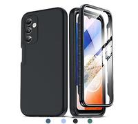 LeYi Coque pour Samsung Galaxy A14 4G/5G avec Ecran Protection, 360 Degrés Full Body Housse Avant Arriere, Intégrale Étui Double Face Bumper Anti-Scratch Case pour Samsung Galaxy A 14 - Noir