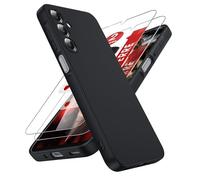 LeYi Coque pour Samsung Galaxy A16 5G Anneau avec 2*Verre Trempé, Housse de Protection en Souple Silicone Liquide, Etui Antichoc Cover Ultra Mince pour Samsung Galaxy A16 5G - Noir