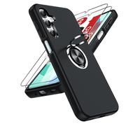 LeYi Coque pour Samsung Galaxy A16/A 16 avec 2 Verre Trempé Vitre Protection et Anneau Telephone Invisible, Militaire PC et TPU Etui Antichoc Housse pour Samsung A16 - Noir