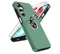 LeYi Coque pour Samsung Galaxy A16 avec 2 Verre Trempé Vitre Protection et Anneau Telephone Invisible, Militaire PC et TPU Etui Antichoc Housse pour Samsung A16 - QVert