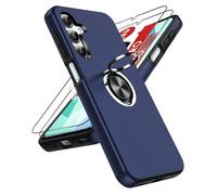 LeYi Coque pour Samsung Galaxy A16 avec 2 Verre Trempé Vitre Protection et Anneau Telephone Invisible, Militaire PC et TPU Etui Antichoc Housse pour Samsung A16 - Bleu