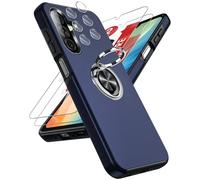 LeYi Coque pour Samsung Galaxy A26 / A 26 5G avec 2 Verre Trempé 2 Protection Camera, Telephone 256 Go/128 de Housses Protection Téléphone Case Portables Silicone Antichoc et Anneau Étui - Bleu