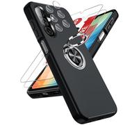 LeYi Coque pour Samsung Galaxy A26 / A 26 5G avec 2 Verre Trempé 2 Protection Camera, Telephone 256 Go/128 de Housses Protection Téléphone Case Portables Silicone Antichoc et Anneau Étui - Noir