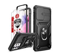 LeYi Coque pour Samsung Galaxy A33 5G avec 2 Verre Trempé, 360 Full Body Protection de la Caméra en PC Dur Anti-Chut Renforcée Armor Heavy Duty Antichoc Bumper Housse Etui pour Samsung A33 5G Noir