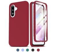 LeYi Coque pour Samsung Galaxy A36 avec Ecran Protection, 360 Degrés Full Body Housse Avant Arriere, Intégrale Étui Double Face Bumper Anti-Scratch Case pour Samsung A36 - Bordeaux